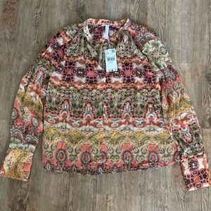 Mango Multicolor Paisley Blouse